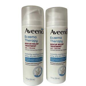 Aveeno Eczema Therapy Rescue Relief Gel Cream 5 Oz 2-Pack New